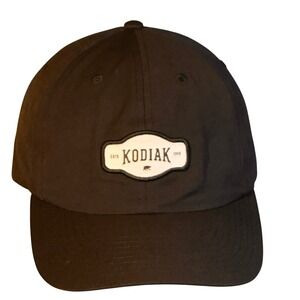 Richardson 262 Kodiak Baseball Cap OSFM Black Cotton Snapback‎ Embroidered Patch